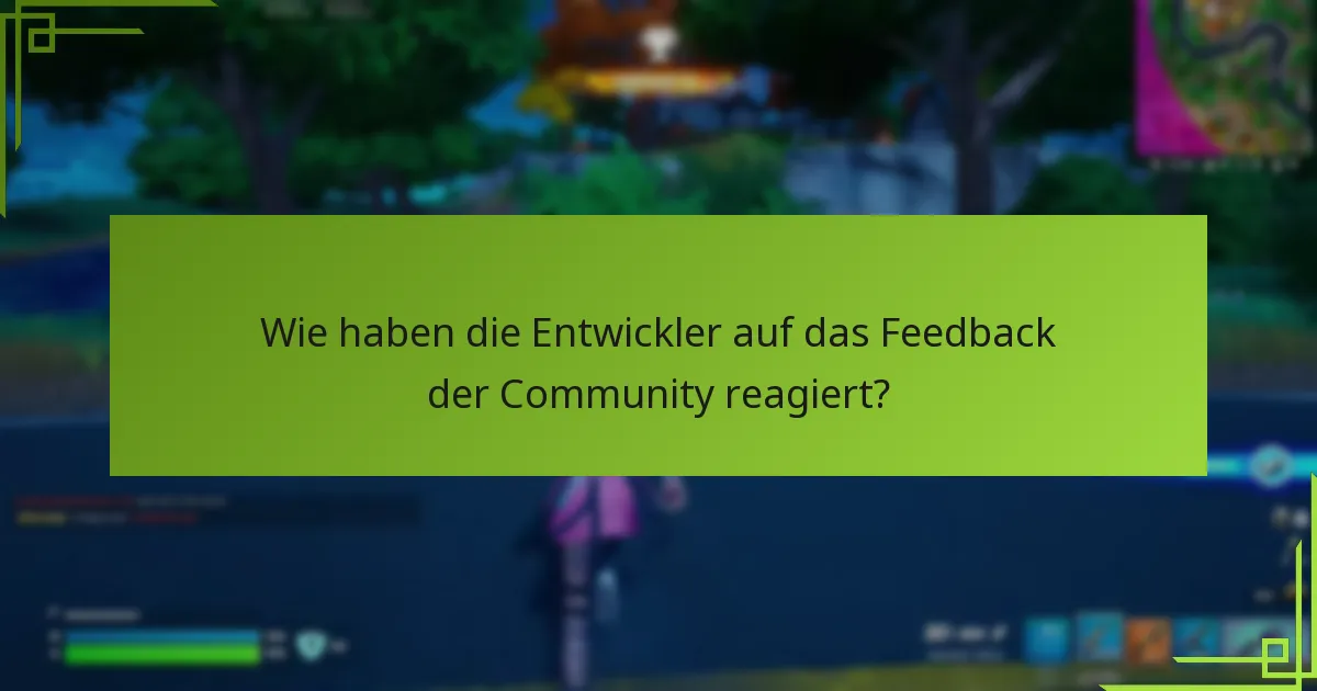 Wie haben die Entwickler auf das Feedback der Community reagiert?